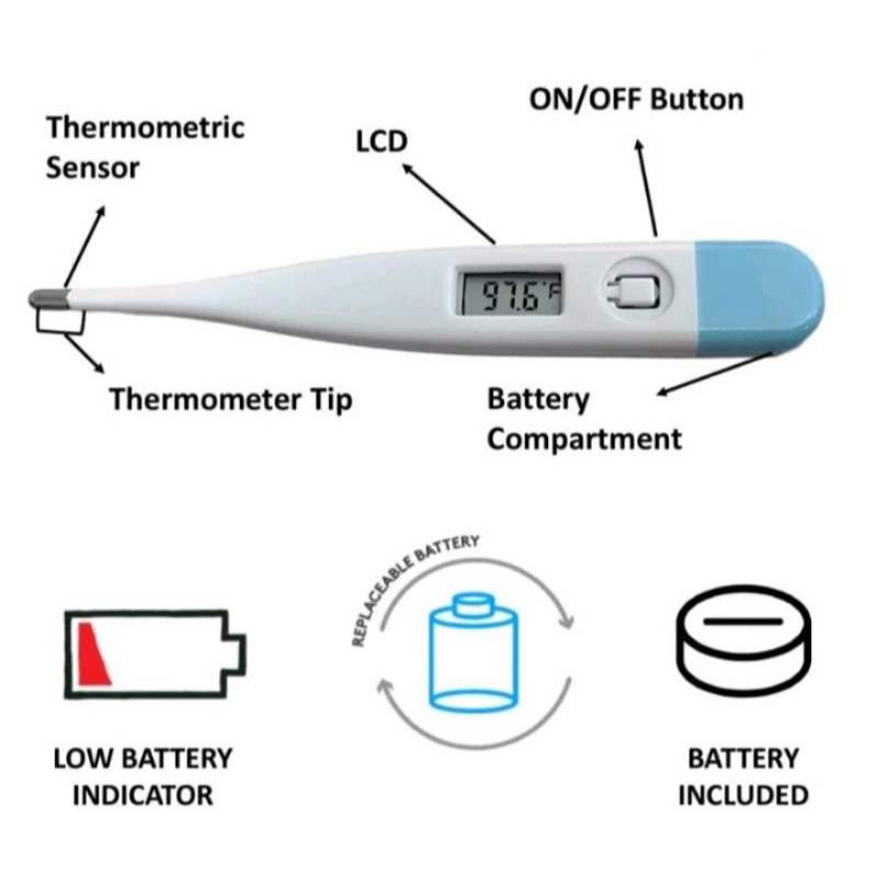 Thermometer digital Alat Pengukur Suhu Anak Dan Dewasa