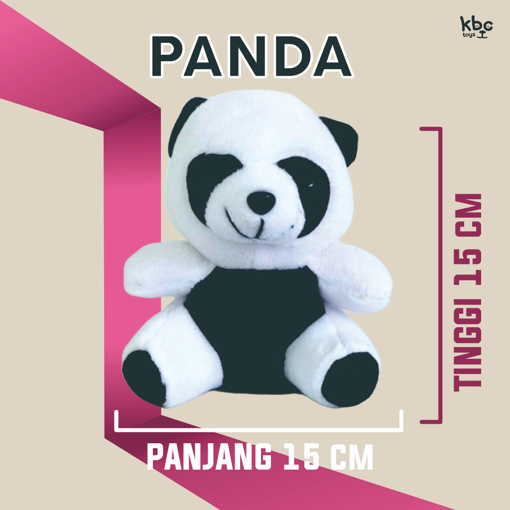 Boneka Mini Panda Mini / Panda Kecil / Panda Polos / Boneka Beruang Untuk Buket Bunga / Souvenir / H