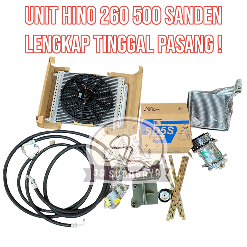 Ac Unit Hino Lohan 260 500 Pasang Sanden Lengkap Tinggal Pasang Ac Unit Ac Truk (Baru/New)