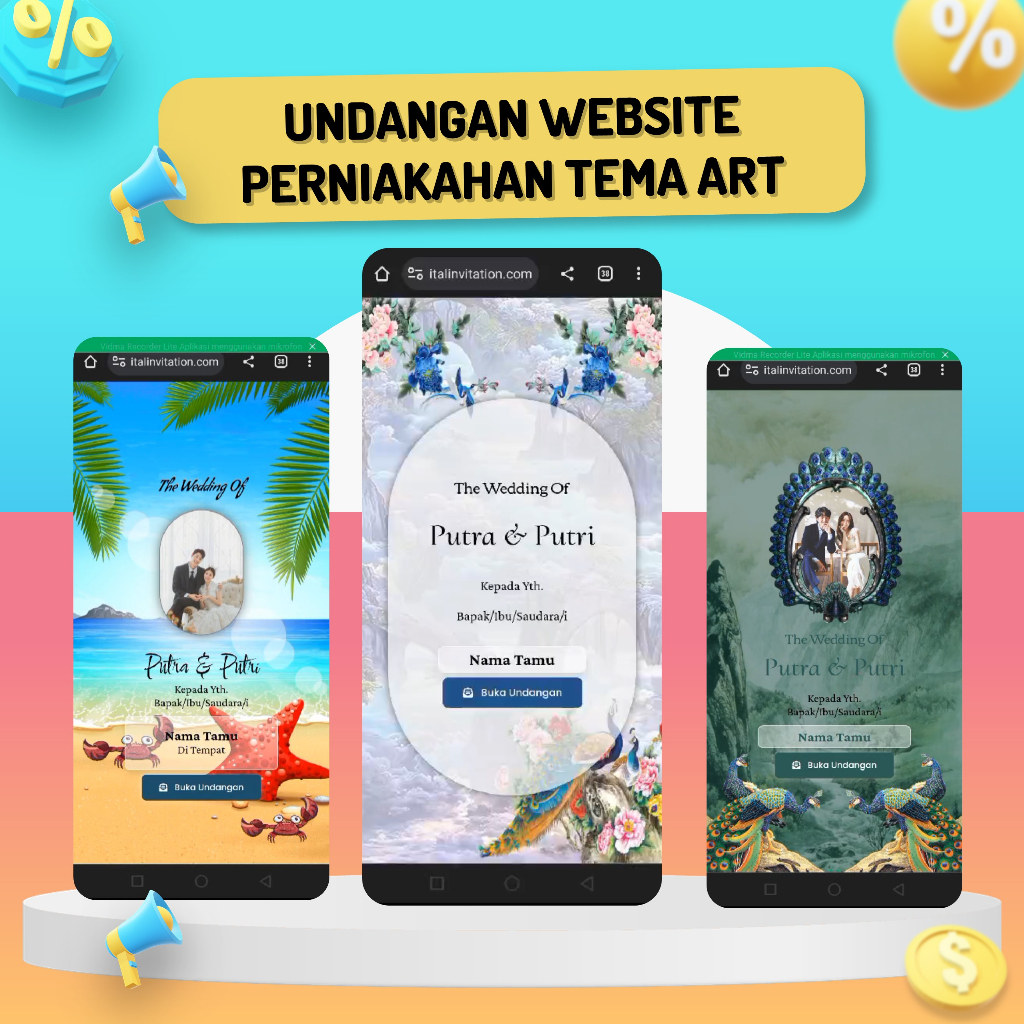 Undangan Digital ART / Undangan Digital WEBSITE / Undangan Digital WEBSITE Pernikahan