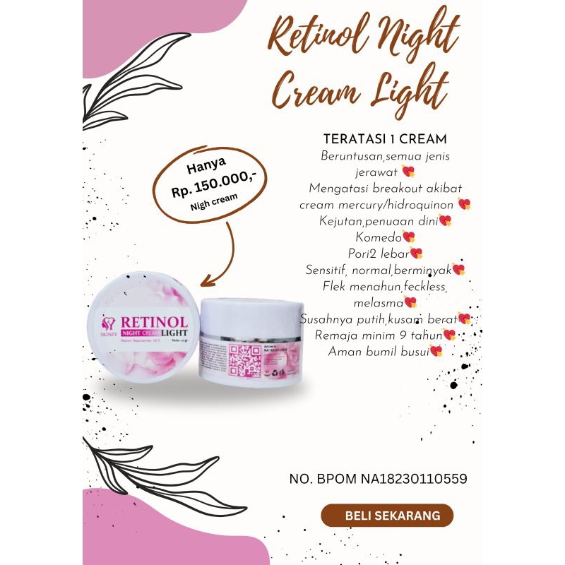 Cream malam retinol night terampuh BPOM