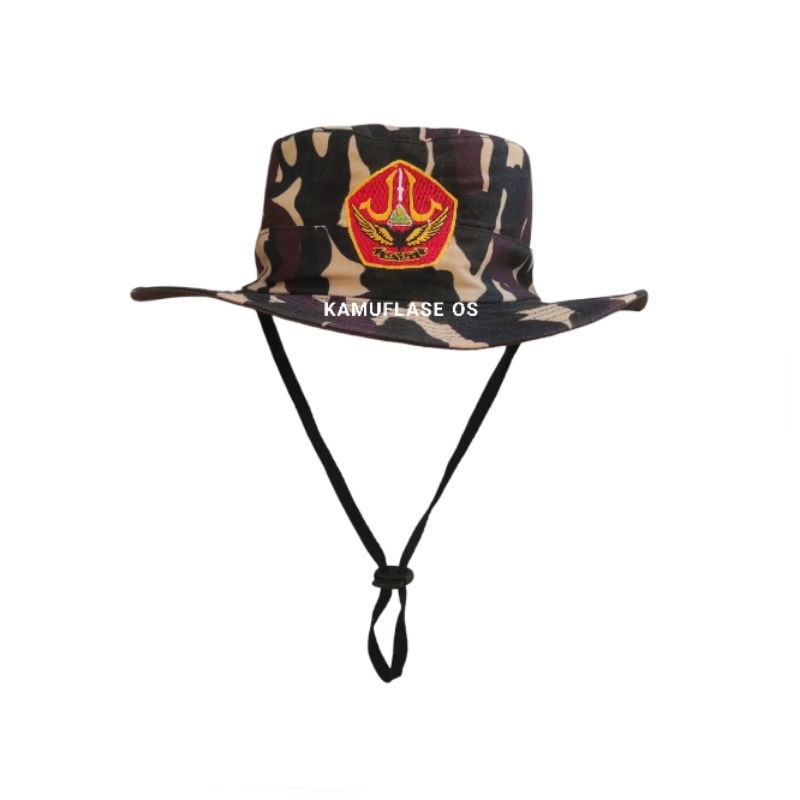 Topi Rimba banser loreng nasional bordir logo topi banser model rimba BAHAN TWILL