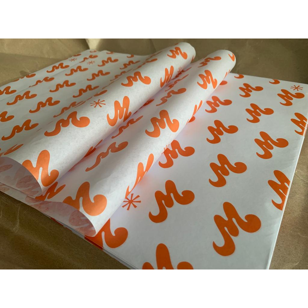 

Wrapping Paper CUSTOM Paket Olshop/ Kertas Roti/Kertas Pembungkus /Paper Wrap/Baking Paper parchment