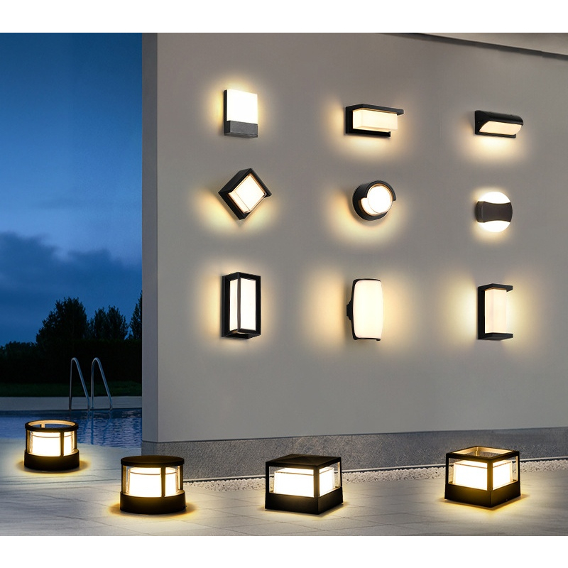 Lampu dinding  rumah led Kota/ bulat waterproof outdoor termasuk lampu