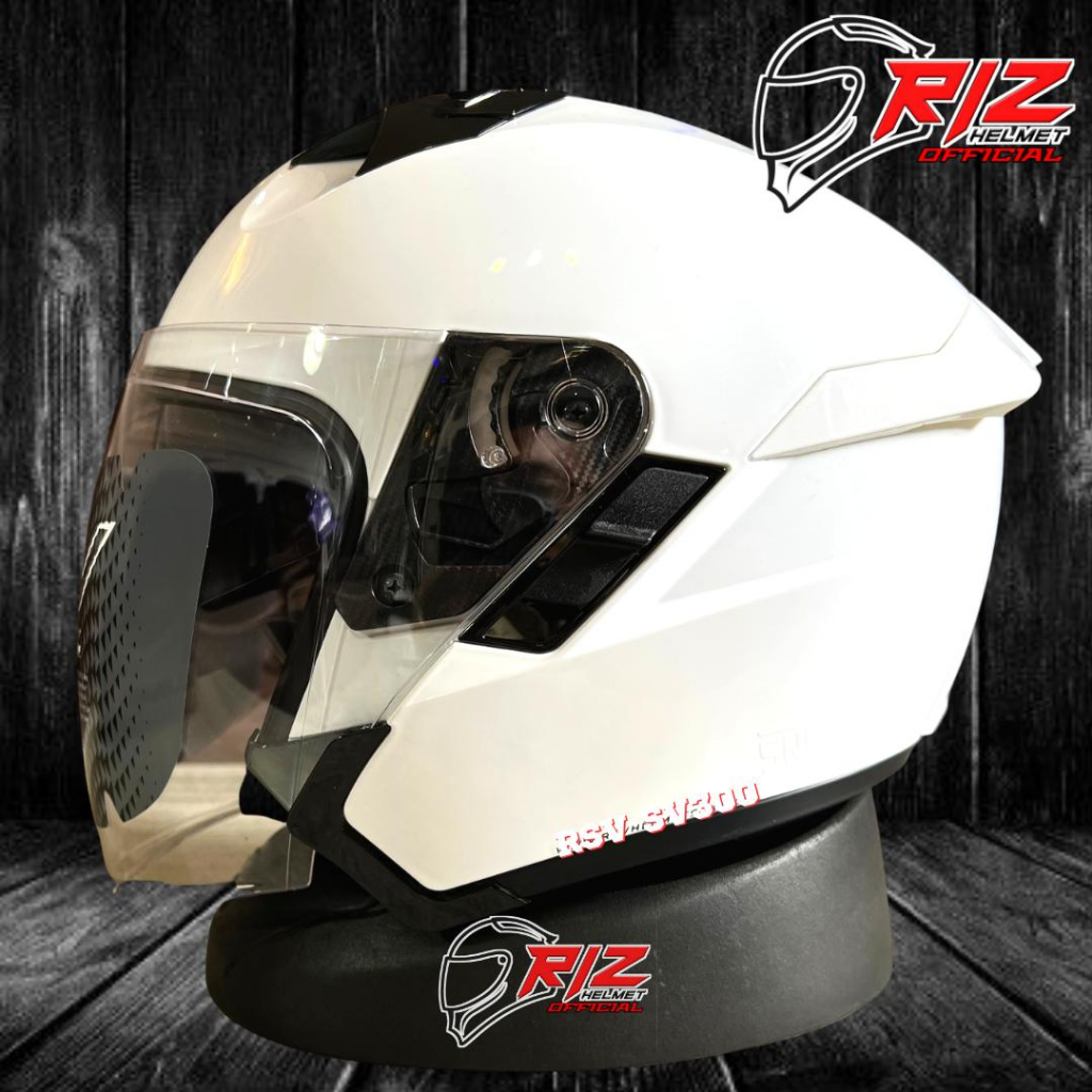 RSV SV300 HELM HALF FACE DOBEL VISOR SOLID STANDARD SNI Kaca