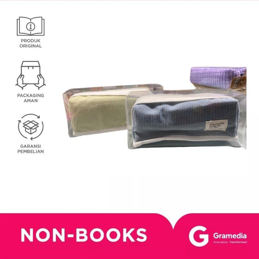 

Gramedia Gandaria - Kako Pencase Multifunc Pastel Corduroy Green/ Blue/ Pink/ Grey