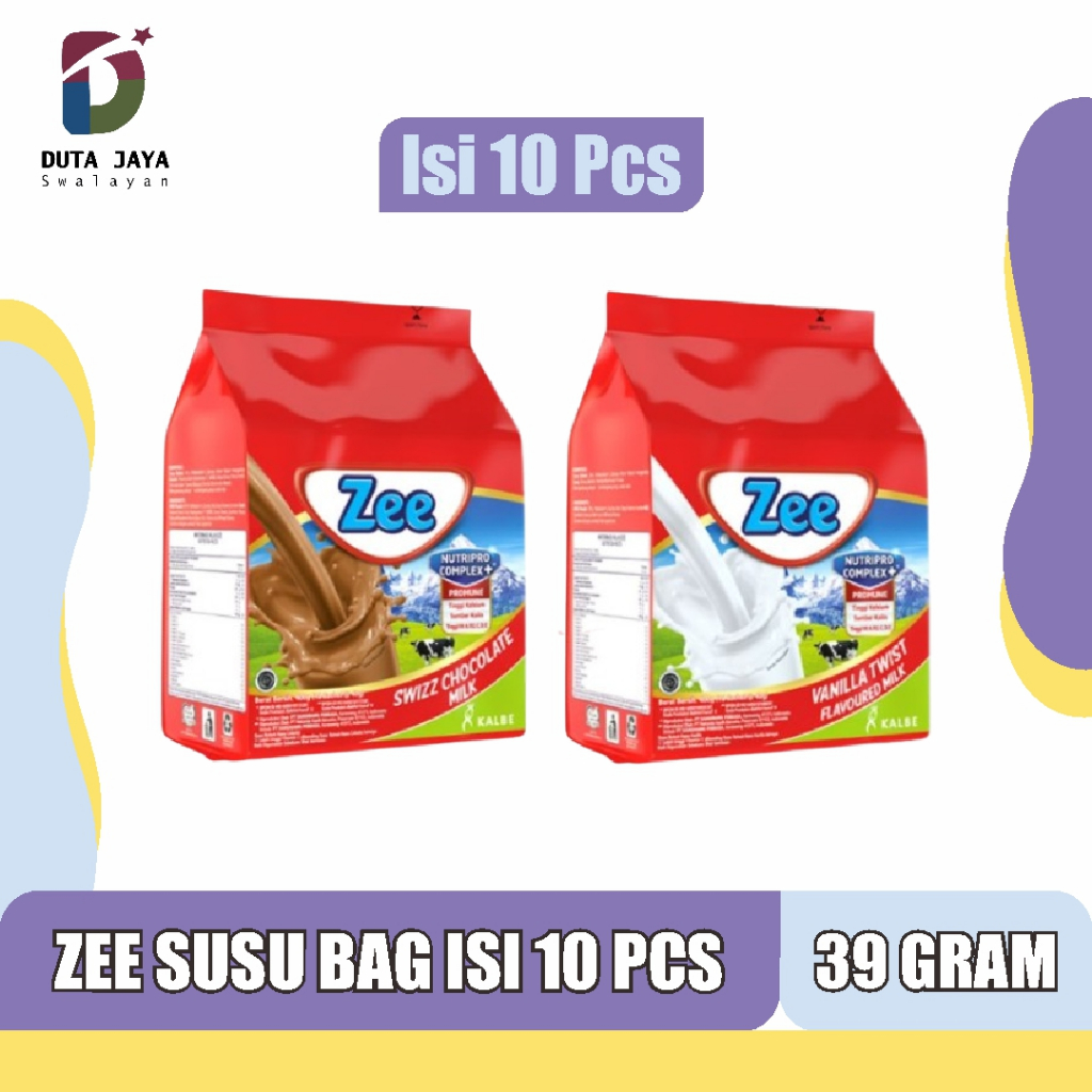 

Zee Susu Anak Bag Vanilla Twist, Swizz Chocolate Sachet Isi 10 X 38 Gram