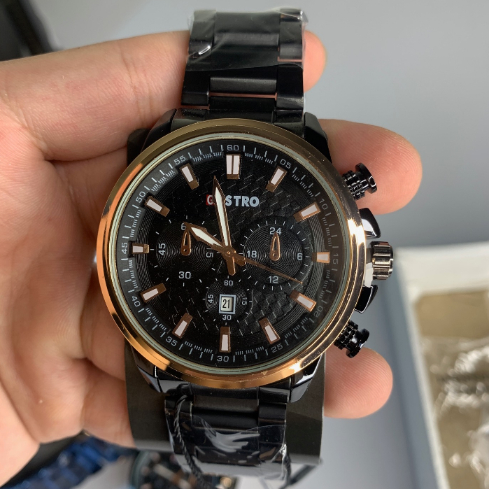 JAM TANGAN PRIA RANTAI WATER RESISTANT - GASTRO G-1343 ORIGINAL