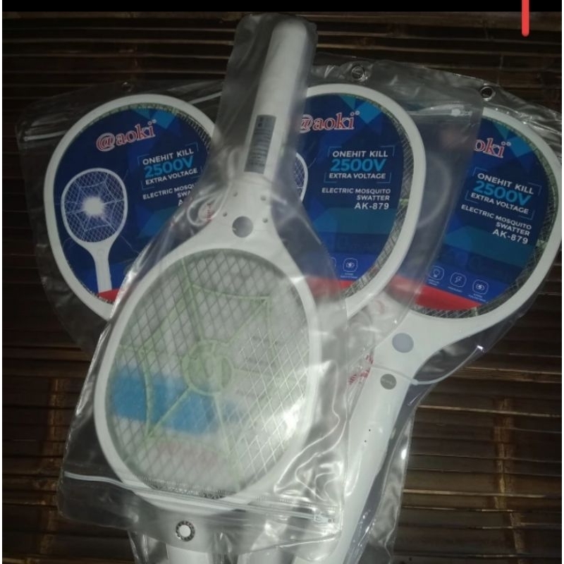 raket nyamuk aoki cas baterai litium kualitas bagus