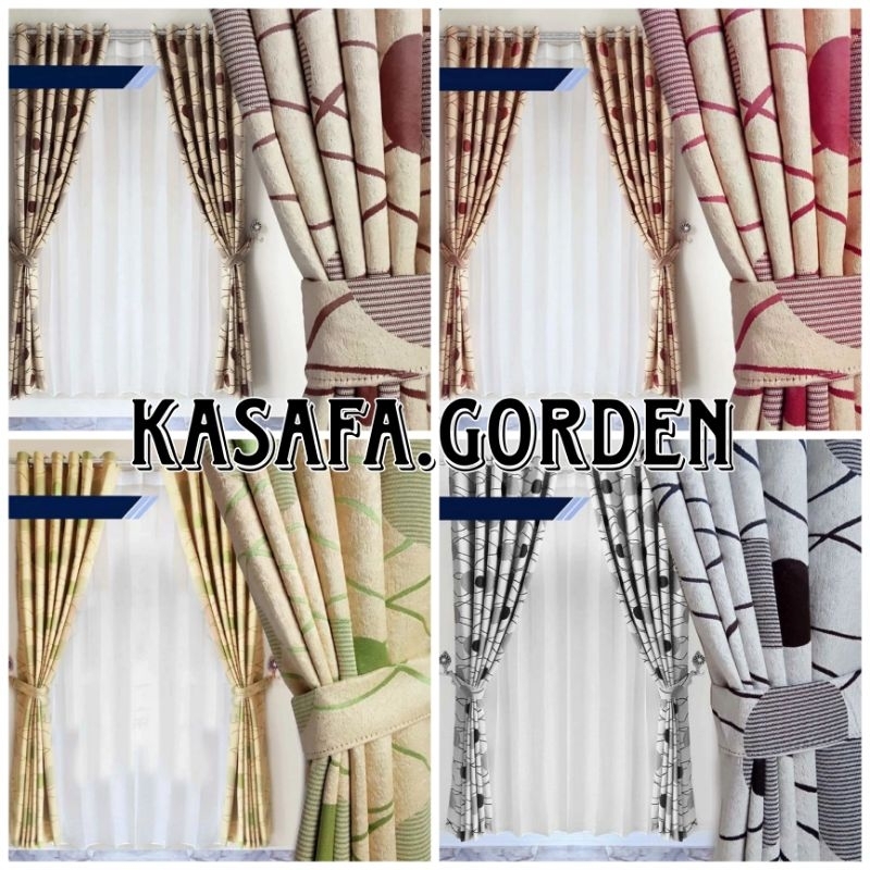 GORDEN ACACIA HORDENG MOTIF JENDELA MINIMALIS BAHAN BLACKOUT