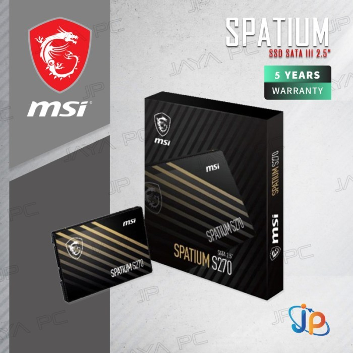 MSI SSD SPATIUM S270 960GB Sata 3 - 3D Nand SSD 960 GB 2.5"