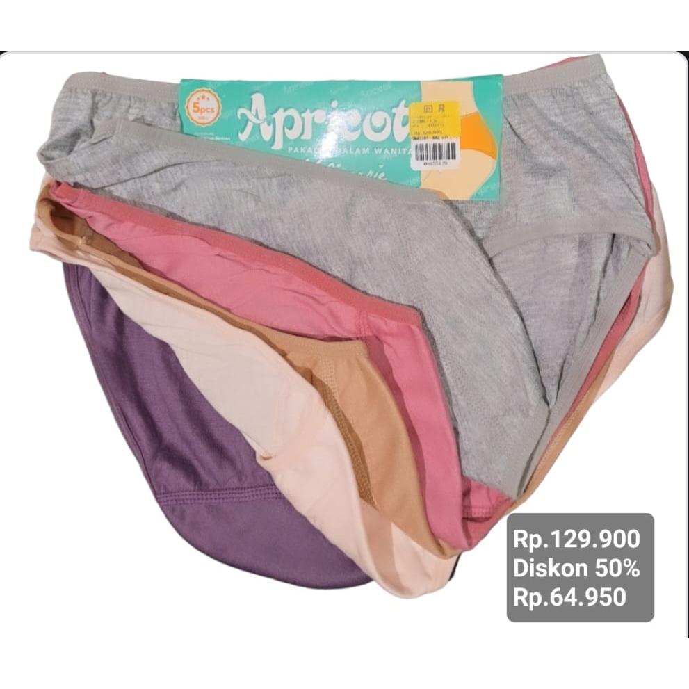 CELANA DALAM WANITA APRICOT ISI 5 PCS