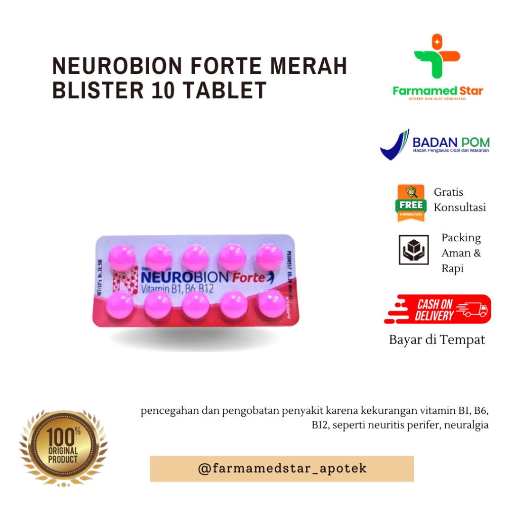 NEUROBION FORTE MERAH BLISTER 10 TABLET