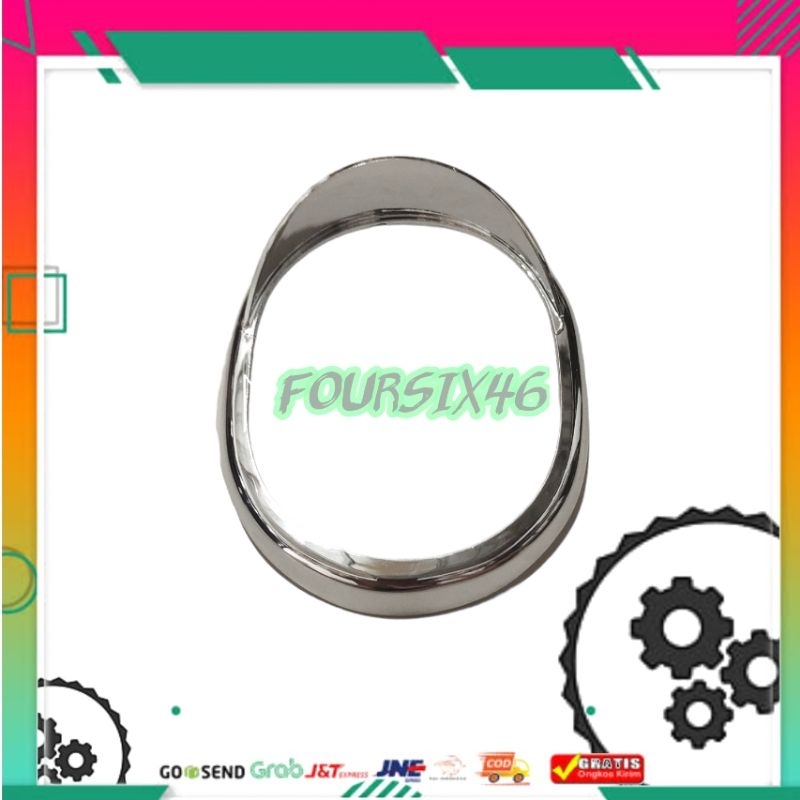 topi ring lampu depan petlampu fazzio plastik crom pabrikan tutup knalpot fazzio windshield fazzio T