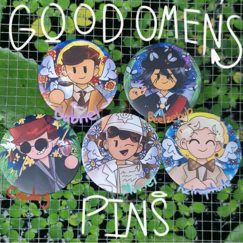 Pin Button Good Omens: Angels and Demons
