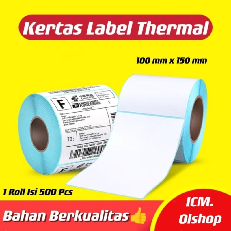 

Thermal 100x150mm 100x150 4x6 isi 500pcs ukuran A6⭐ICM⭐