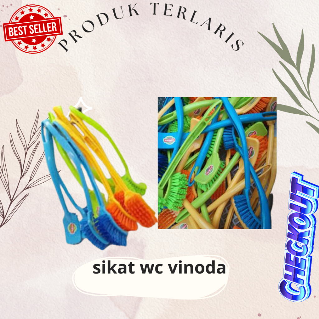 Groser/Sikat wc/sikat lantai vinoda gagang panjang