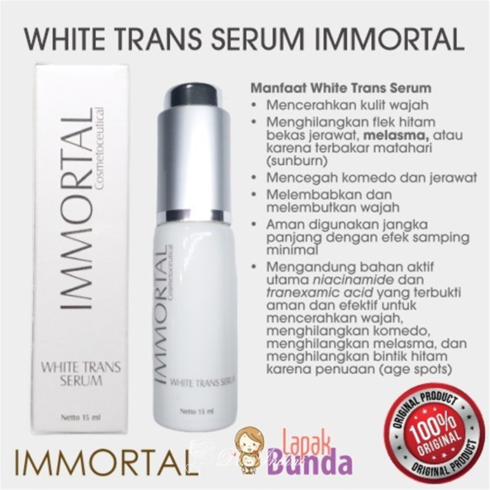 SERUM FLEK HITAM MEMBANDEL WHITE TRANS SERUM IMMORTAL