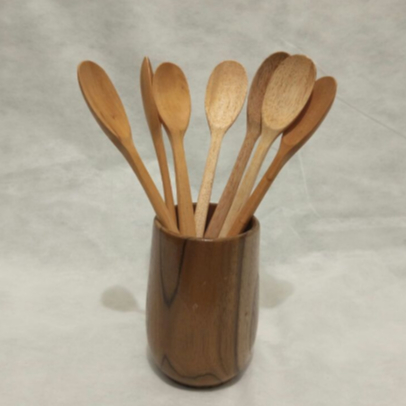 Sendok Kayu Korea Sendok Gula Mini Kayu Korea