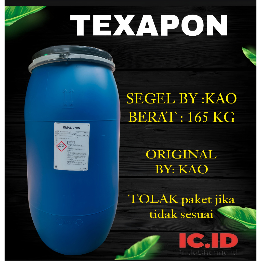 

Texapon 1 drum by KAO 165 kg original khusus pengiriman jabodetabek