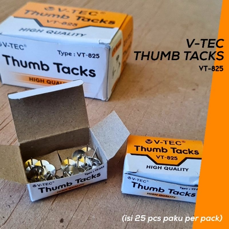 

V-TEC Thumb Tacks VT-825 (Paku Payung / Tindis) | per pack