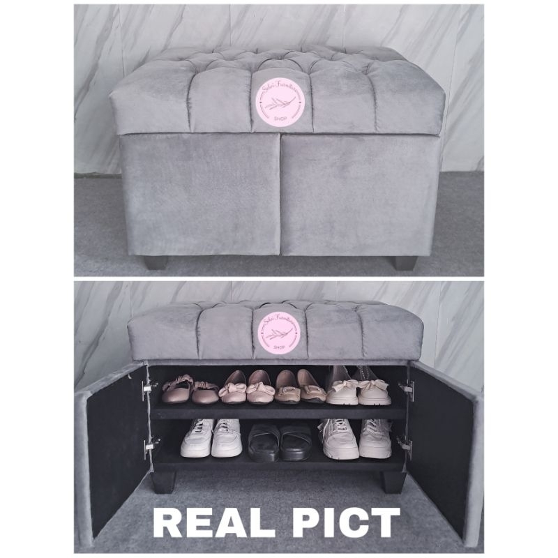 KURSI SOFA RUANG TAMU MINIMALIS SANTAI BOX STORAGE SOPA BENCH SERBA