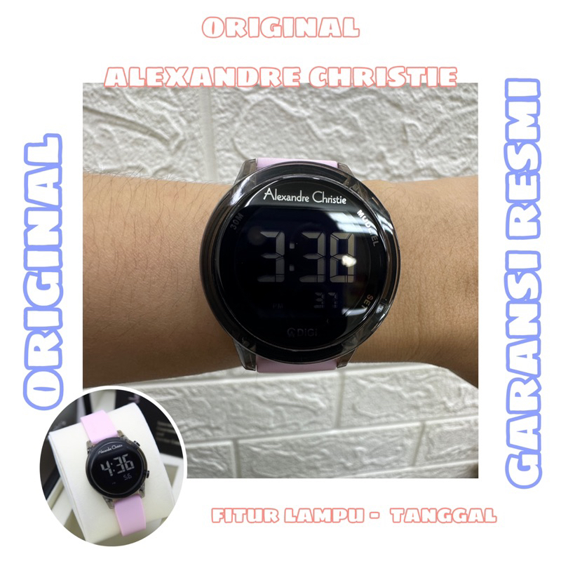 Jam Tangan Alexandre Christie - Digital - Tali Karet - Water Resistant