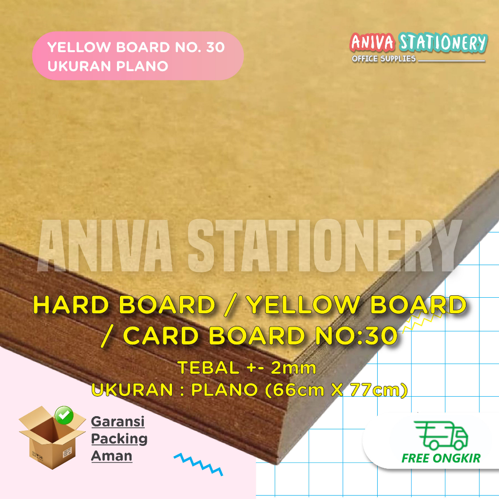 

KARTON BOARD YELLOW BOARD HARDBOARD PAPERBOARD UKURAN 66x77cm no.30