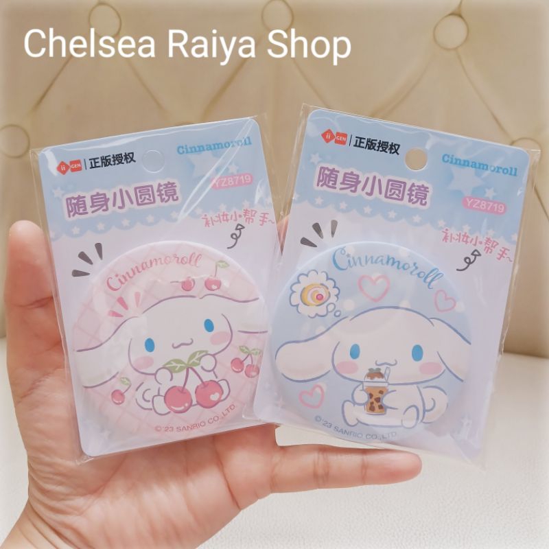 Sanrio Cinnamoroll Milk Kaca Cermin Saku 7cm Cinamorol Cinamoroll Cinnamonroll Kawaii Original Lisen