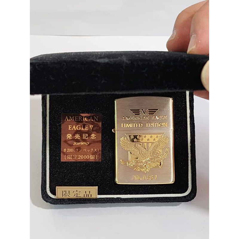 Zippo Original American Eagle V Limited Silver Gold Plated Japan VII