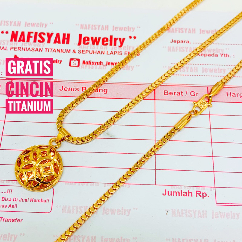 KALUNG MILANO PENGAIT S + LIONTIN BULAT MEWAH