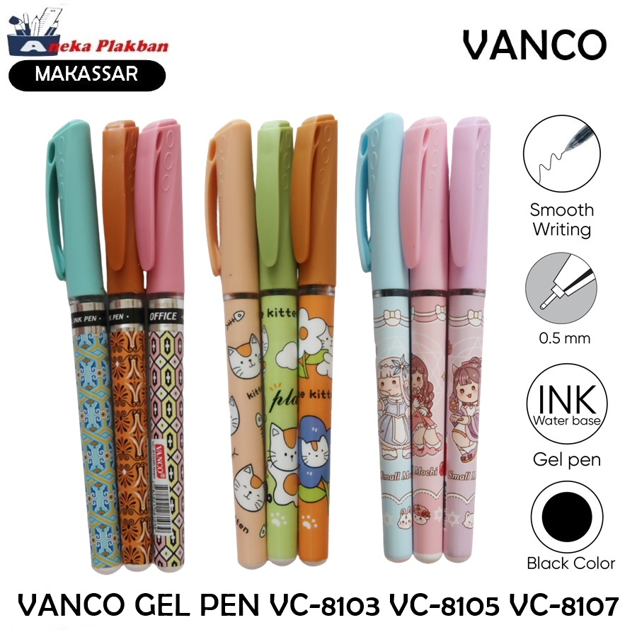 

[PCS] VANCO GEL PEN VC-8103 VC-8105 VC-8107 PEN MURAH