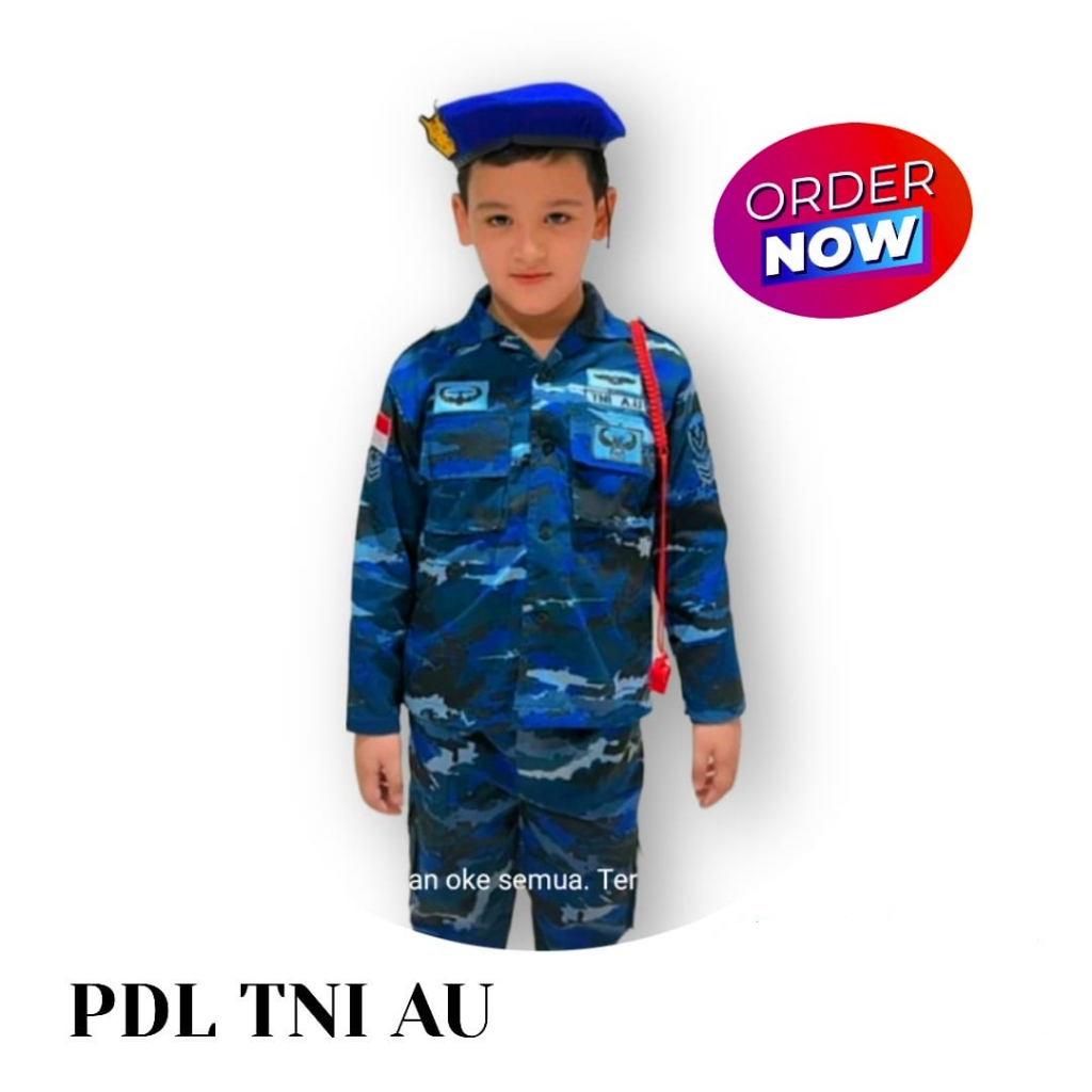 Baju Loreng TNI AU Kostum TNI AU  Baju Profesi TNI AU anak Bonus senapan Serbu