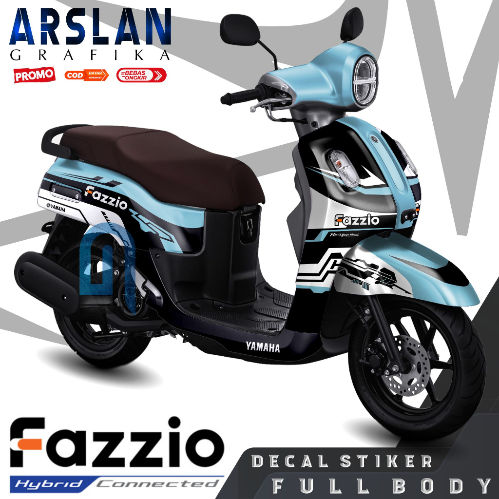 Decal FAZZIO Full Body Custom Stiker Motor FAZZIO Kalcer 2025 Set LIst Stiker Variasi HITECH