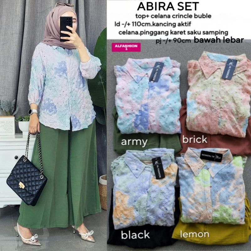 Ready siap kirim Baju cewek  Abira set kulot wanita panjang   muslim fashion perempuan dewasa cewek 