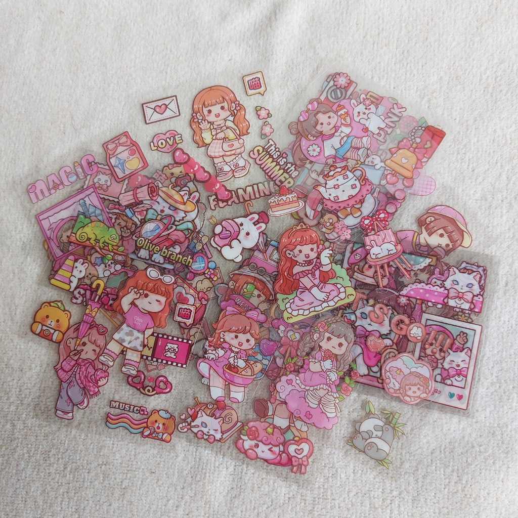 

[10 lembar] Stiker Cute Girl Cantik