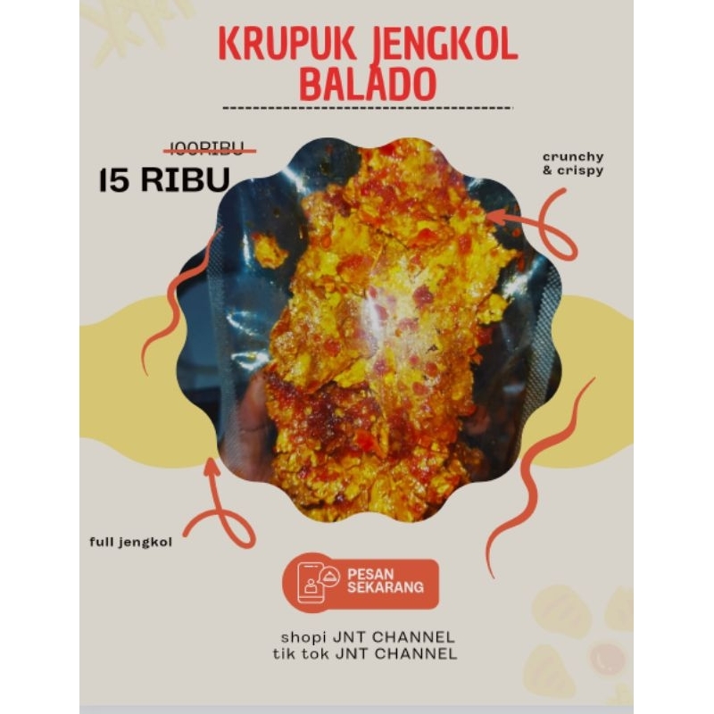 

kerupuk jengkol balado murah 50 gr