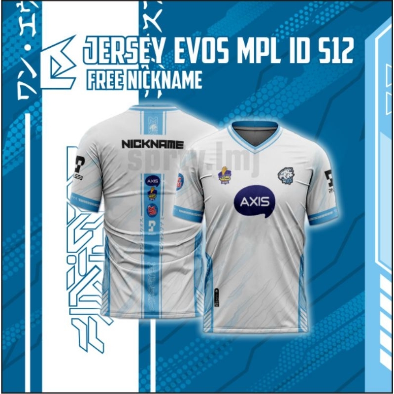 Jersey Kaos EVOS LEGENDS MPL ID S12, FREE NICKNAME