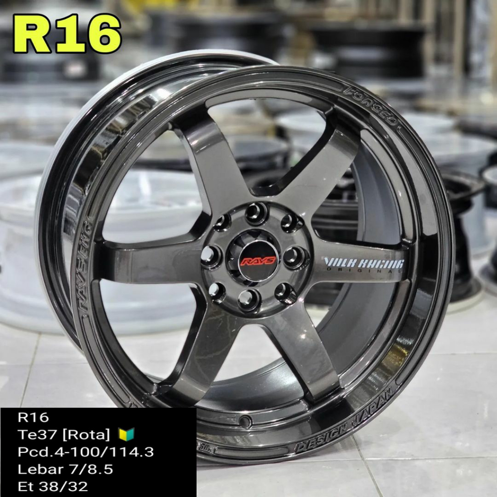 velg racing te37 saga ring 16 untuk jazz yaris mobilio avanza xenia