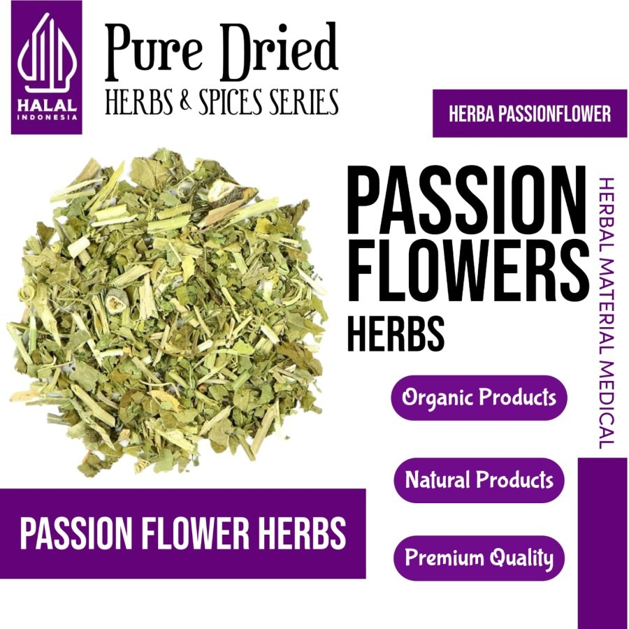 

ELIF TEA Bulk Size Organic Dried Passion Flower Herbs, Cut & Sifted Claming Tea