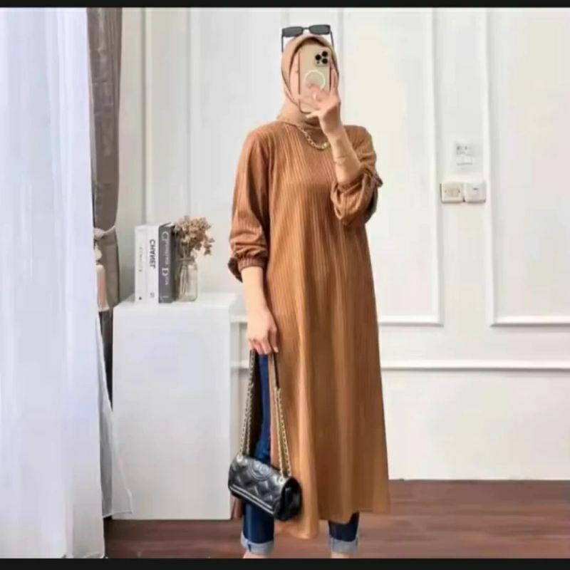 LONG TUNIK JUMBO TANIA LONG TUNIK KNIT HORNET