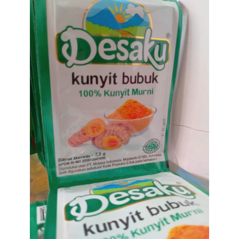 

DESAKU KUNYIT BUBUK 100% KUNYIT MURNI 7.5g ×12sachet