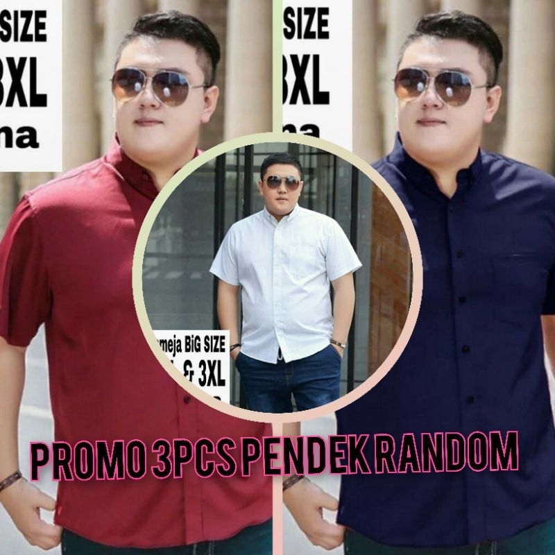 Baju Kemeja Hem Pria Dewasa Jumbo XXXL