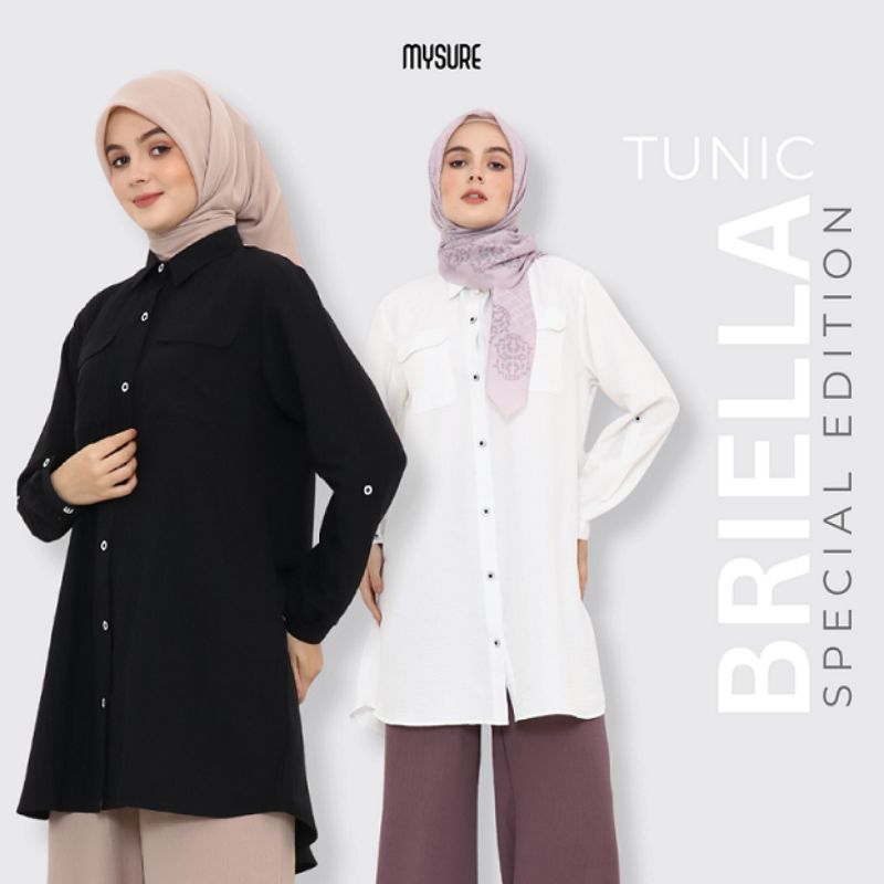 Briella Tunic Special Edition by Mysure | Tunic mysure | Tunci Polos | Tunik Kekinian | Tunik Hitam 