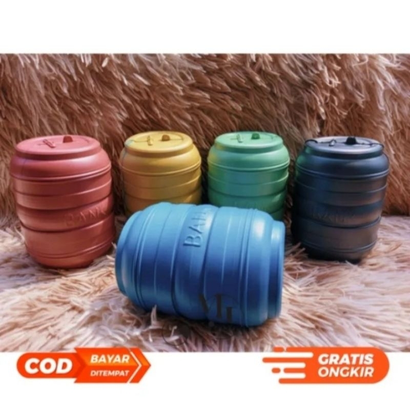 celengan plastik 1 lusin 12 pas celengan tong murah celengan kecil