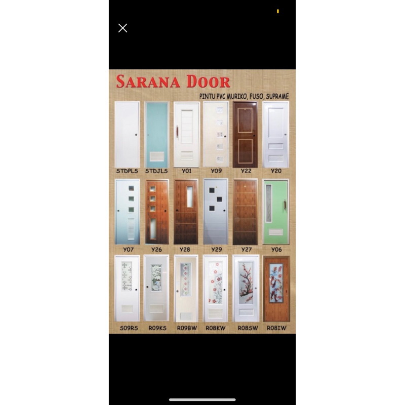 Custom Pintu PVC Motif