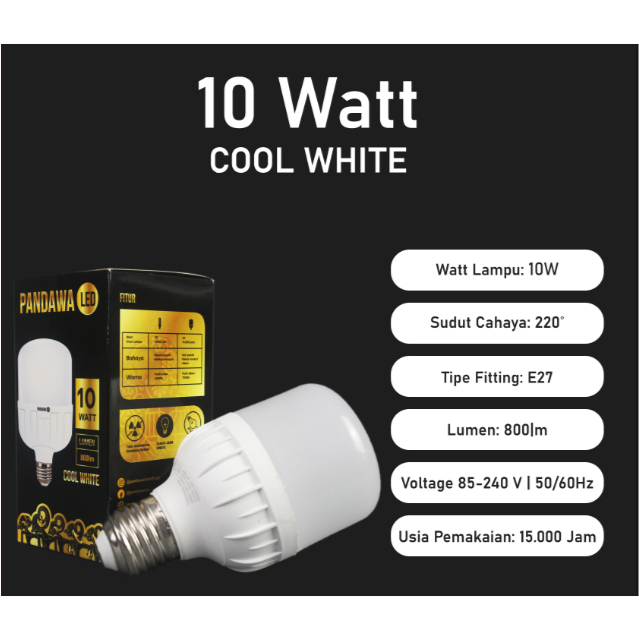 LAMPU LED 10WATT PANDAWA TIPE KAPSUL 10 WATT
