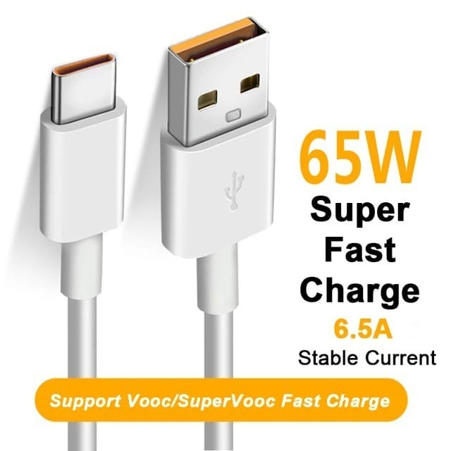 KABEL DATA RENO 5 6 7 5G 65W SUPER VOOC 2.0 KOMPATIBEL OPPO FLASH CHARGE BY. SULTAN ROXY