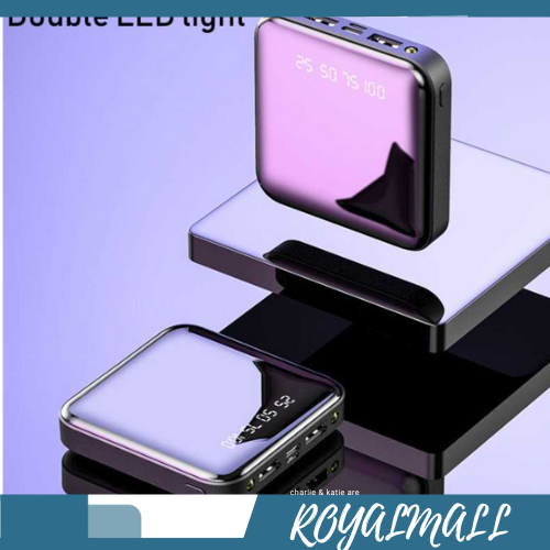 Mini Power Bank 2 Port USB 1A 12000mAh / Powerbank Powerbeng Powerbang Charger Baterai Semua Hp Andr