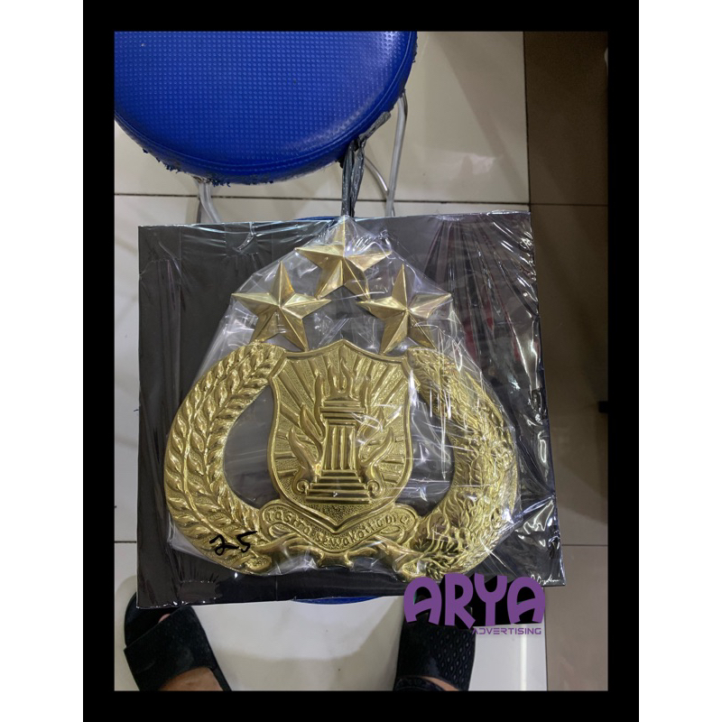 

Plat kuningan logo TRI BRATA/POLISI ukuran 25cm